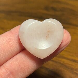 Rose quartz heart shaped worry stone